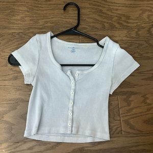 white brandy cropped top